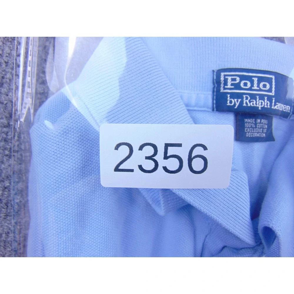 Polo Ralph Lauren Polo Shirt Mens XLB Big Light Blue‎ Solid Golf Graphic Cotton
